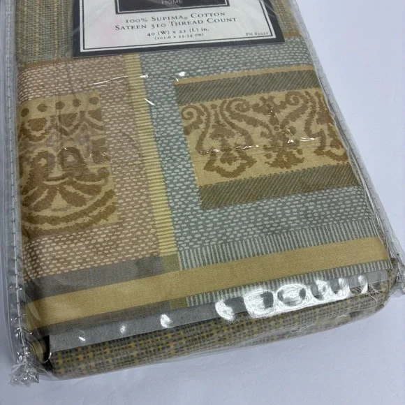 Vintage Croscill Home King Pillow Cases Venezia Set of 2 Gold Tan 310 Thread NEW - Picture 2 of 4